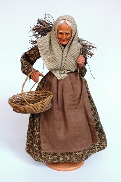 Picture of France Santon Doll Carrying Firewood